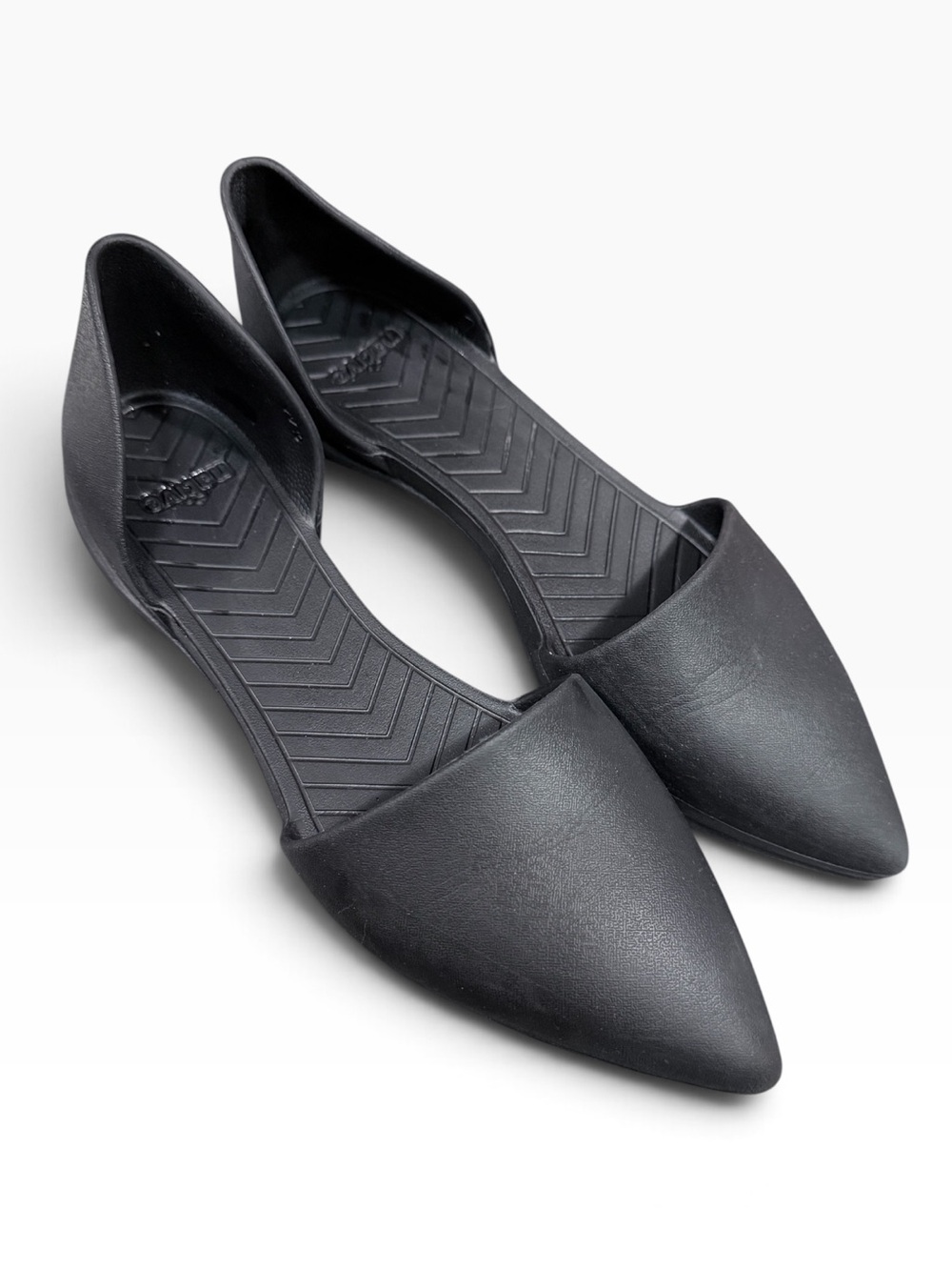 NATIVE Audrey d’Orsay Flats in EVA Black Size 10